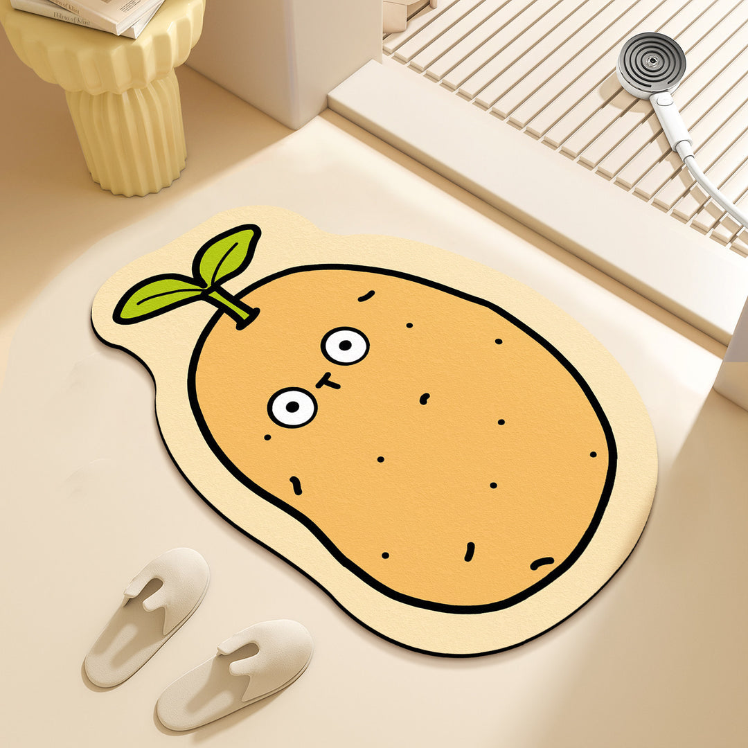 Cartoon Potato-Shaped Bath Mat