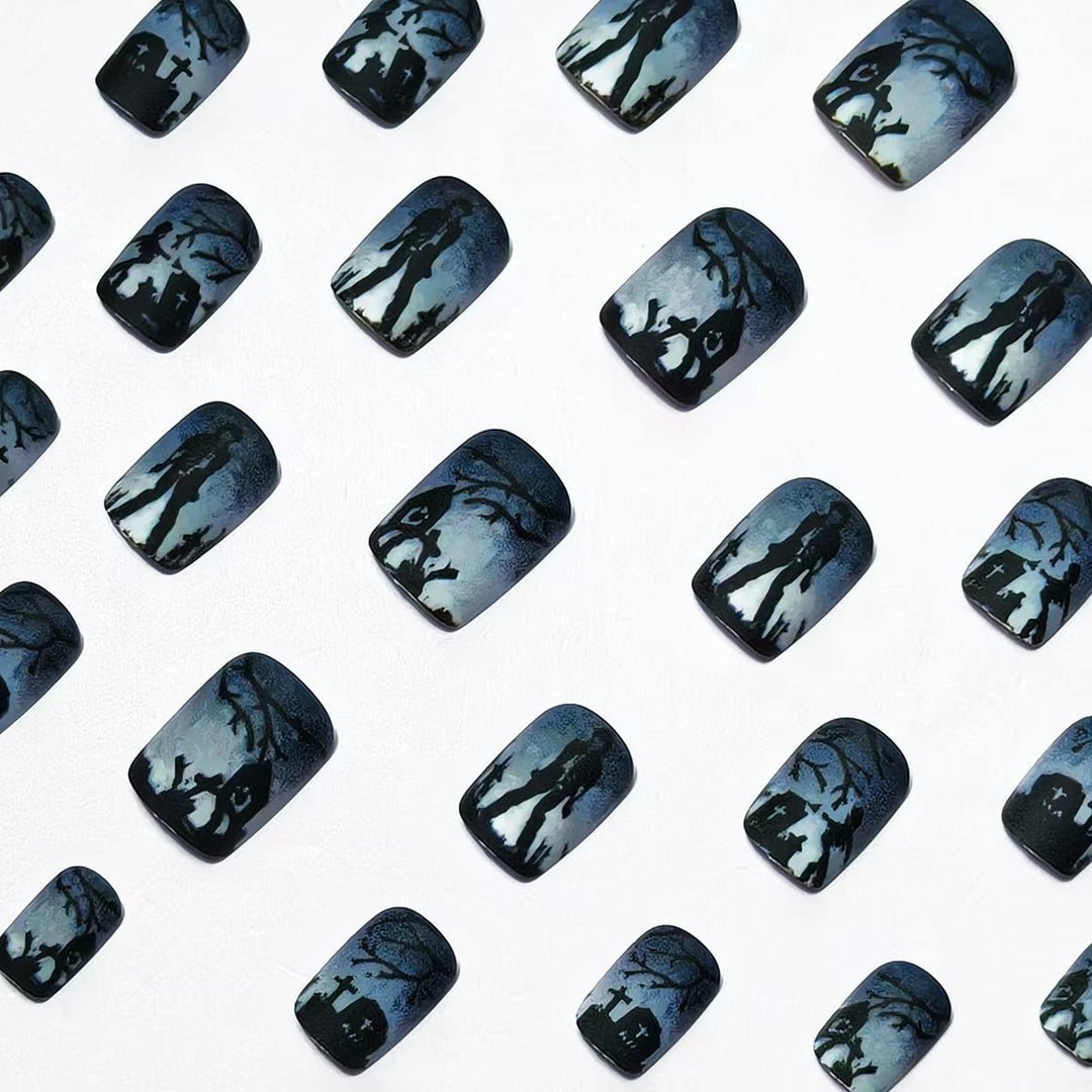 Creative Nail Art in Spooky Gravestone Design Kalsten