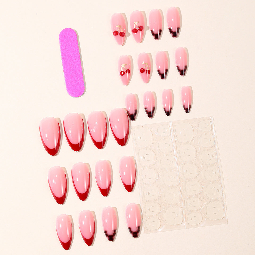 Trendy French Tip Nail Art Set Kalsten