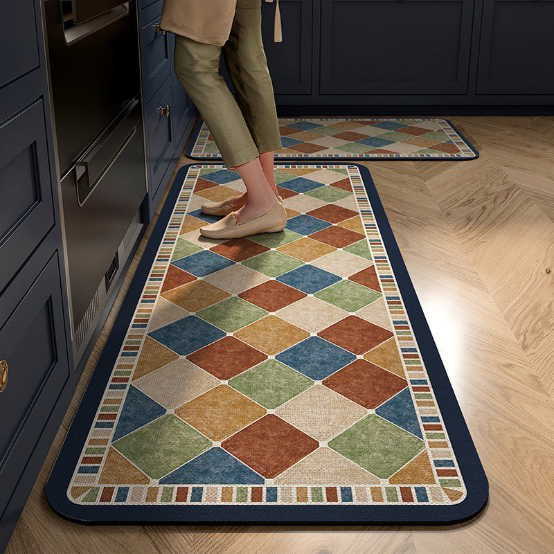 Vintage-Inspired Comfort Kitchen Runner Mat