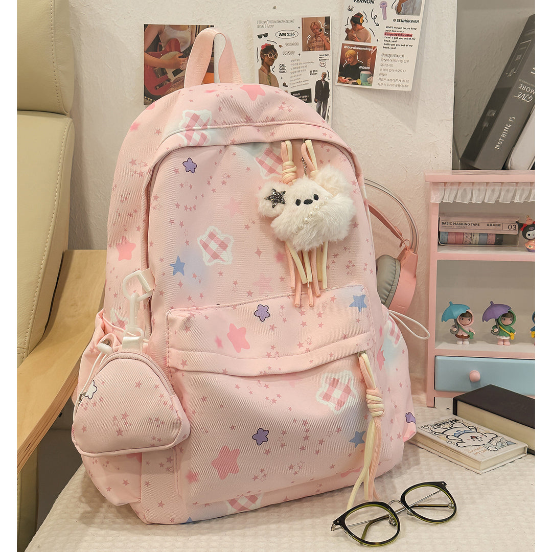 Cartoon-Embellished Casual Backpack Kalsten