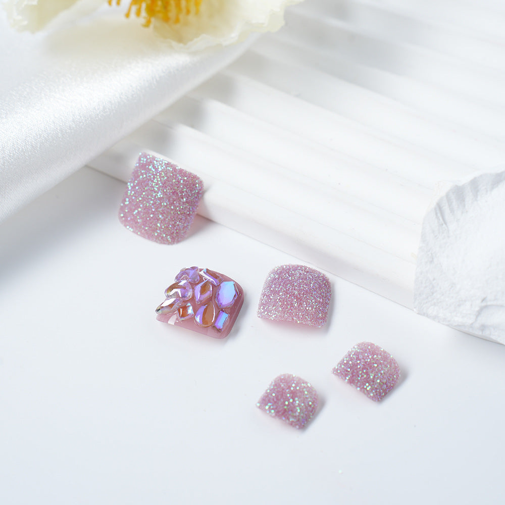 Glittering Rhinestone Press-On Nail Set Kalsten