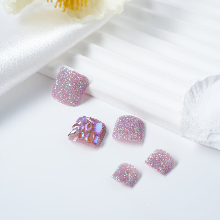 Glittering Rhinestone Press-On Nail Set Kalsten