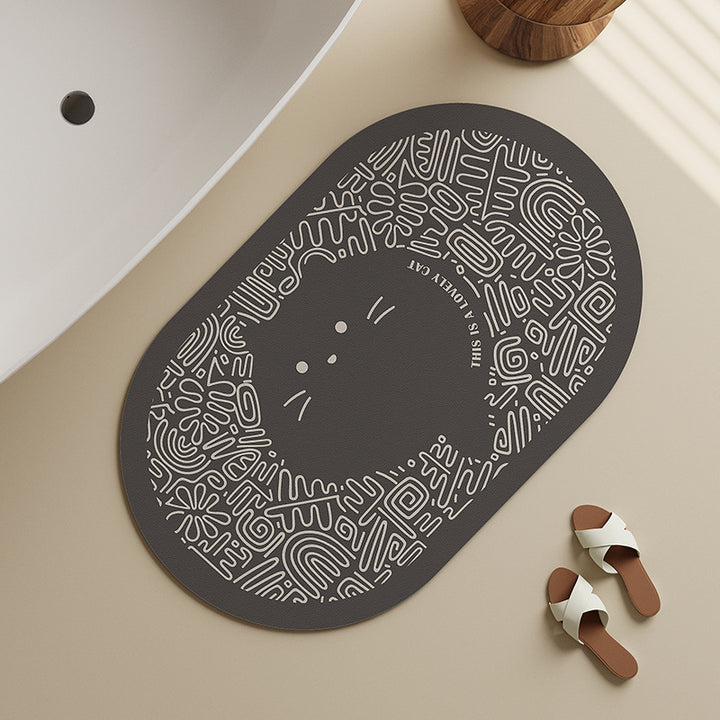 Decorative Dog-Themed Bath Mat Kalsten