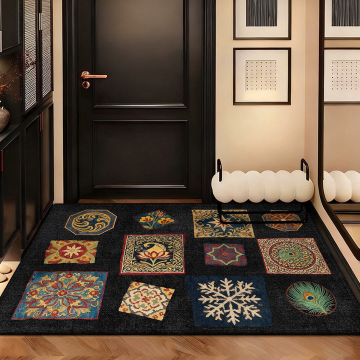 Artistic Patchwork Area Rug for Home Decor