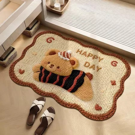 Cute Bunny-Themed Bath Mat