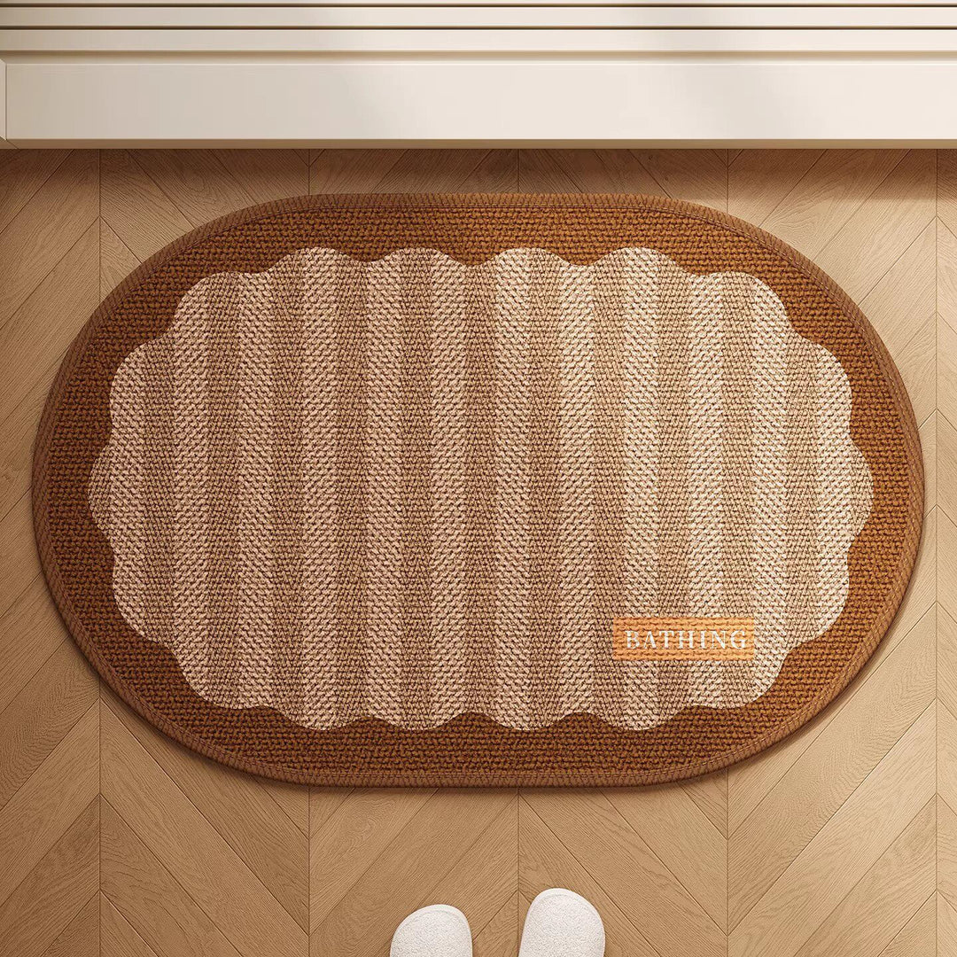 Decorative Bath Rug with Whimsical Dog Design