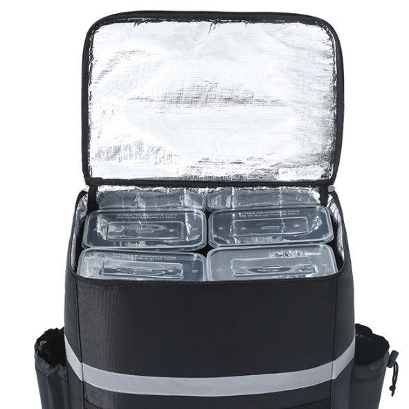 Unisex nan insulated delivery backpack with thermal insulated box, reflective stripes and extra sturdy bottom Kalsten