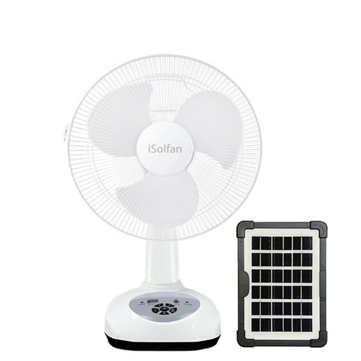 Women's portable solar stand fan with remote control and variable speed regulation Kalsten