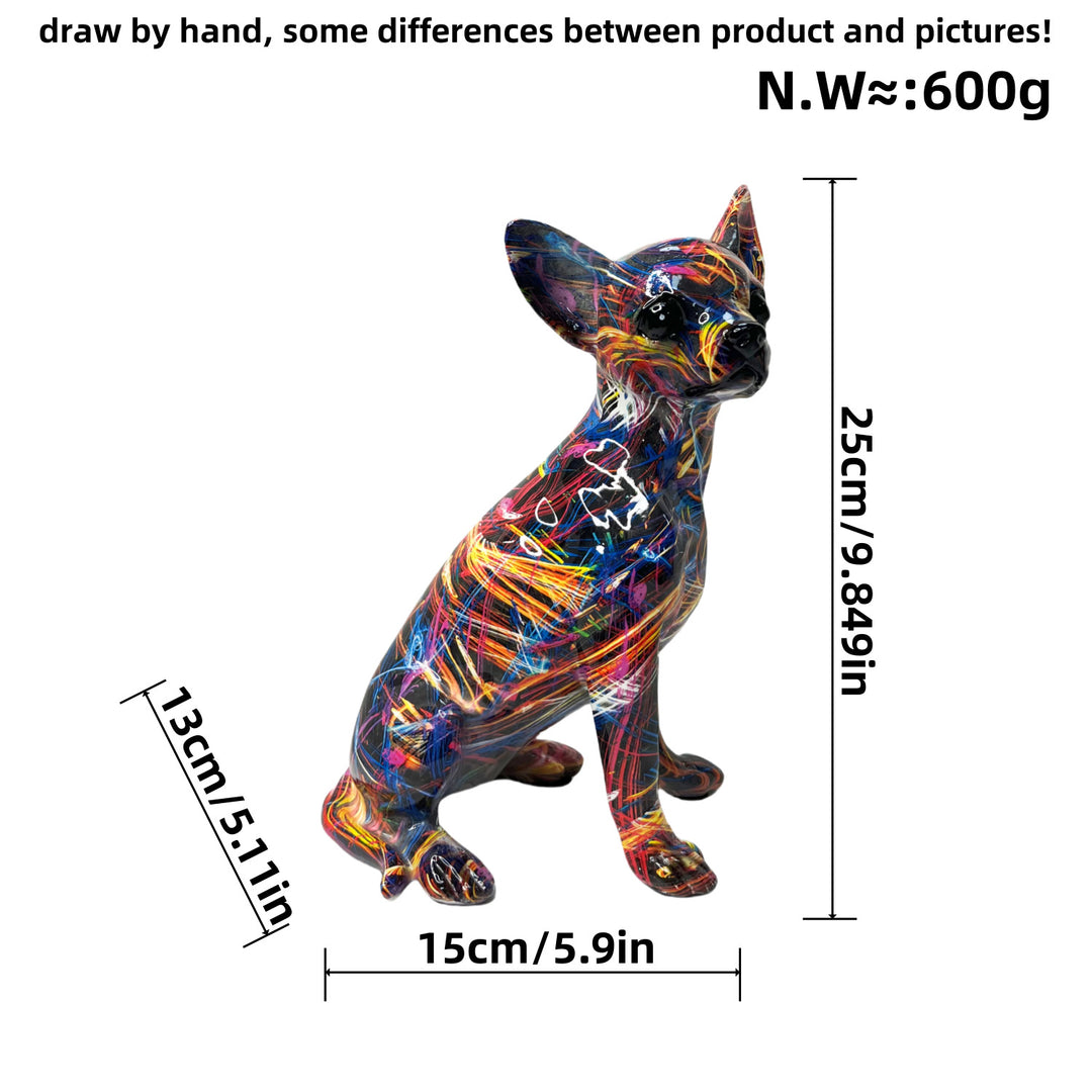 Colorful decorative figure of a dog in modern design Kalsten