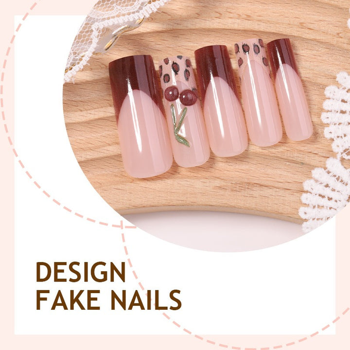 Elegant Artificial Nail Collection with Floral Accents Kalsten