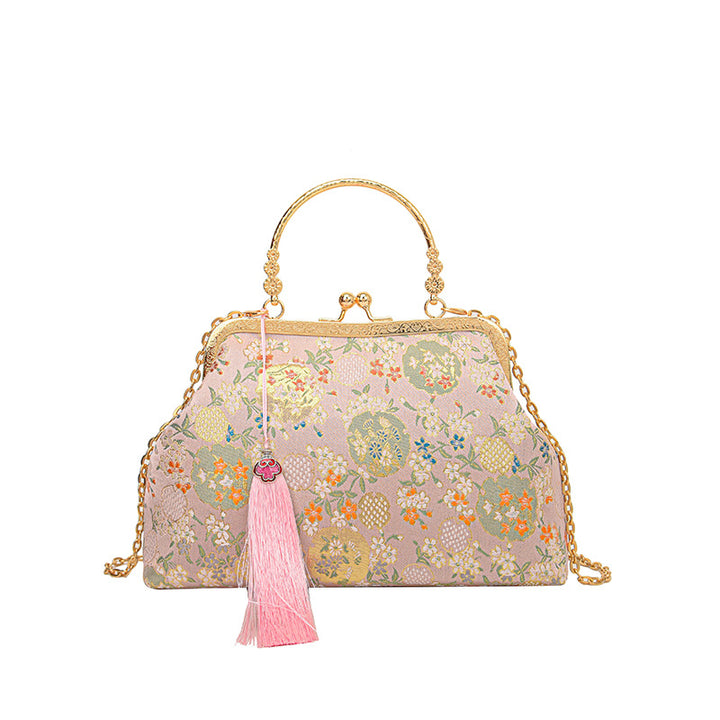 Floral Embroidered Evening Clutch