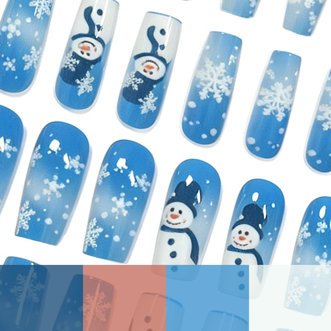 Festive Snowman Nail Art Extensions Kalsten