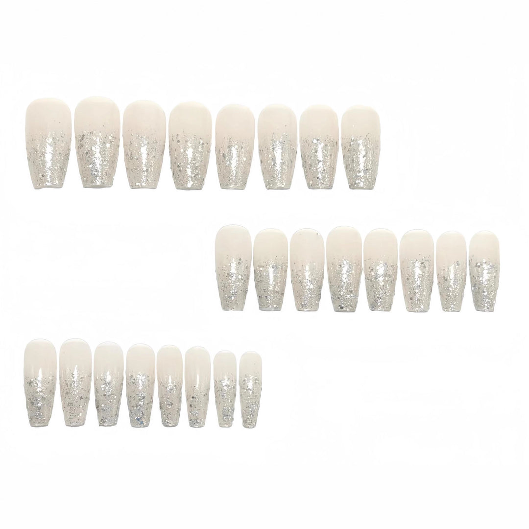 Artificial nails with glitter French tips Kalsten