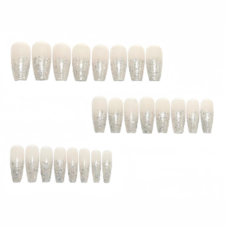 Artificial nails with glitter French tips Kalsten