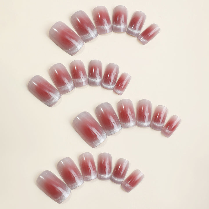 Elegant Press-On Nail Kit with Gradient Design Kalsten