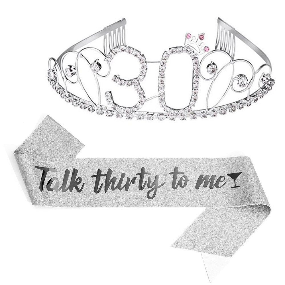 Ladies Glittering Tiara with Festive "50 & Fabulous" Design Kalsten
