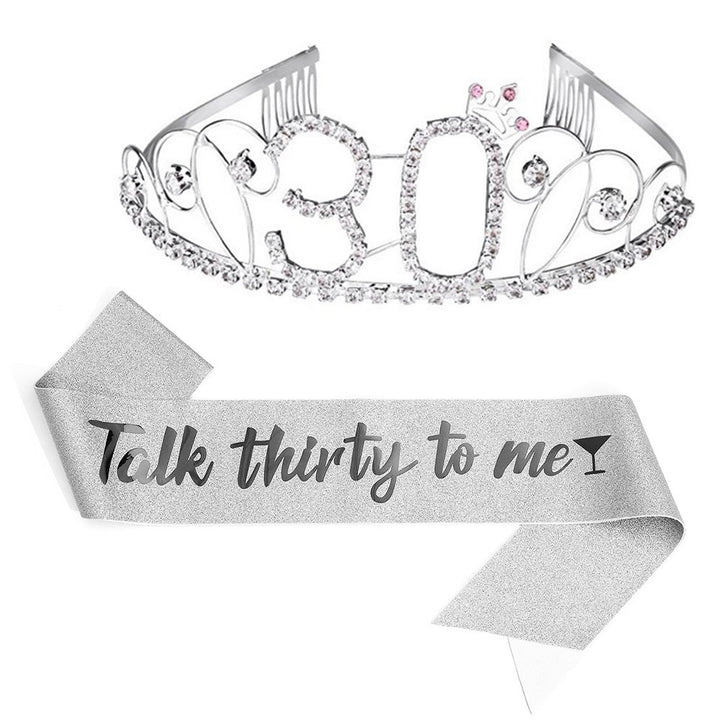 Ladies Glittering Tiara with Festive "50 & Fabulous" Design Kalsten
