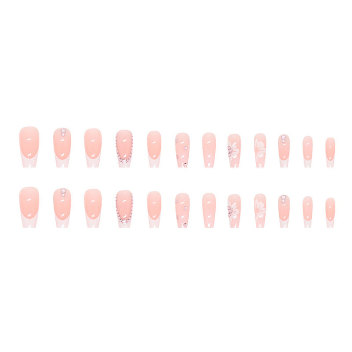 Floral Embellished Press-On Nail Tips Kalsten