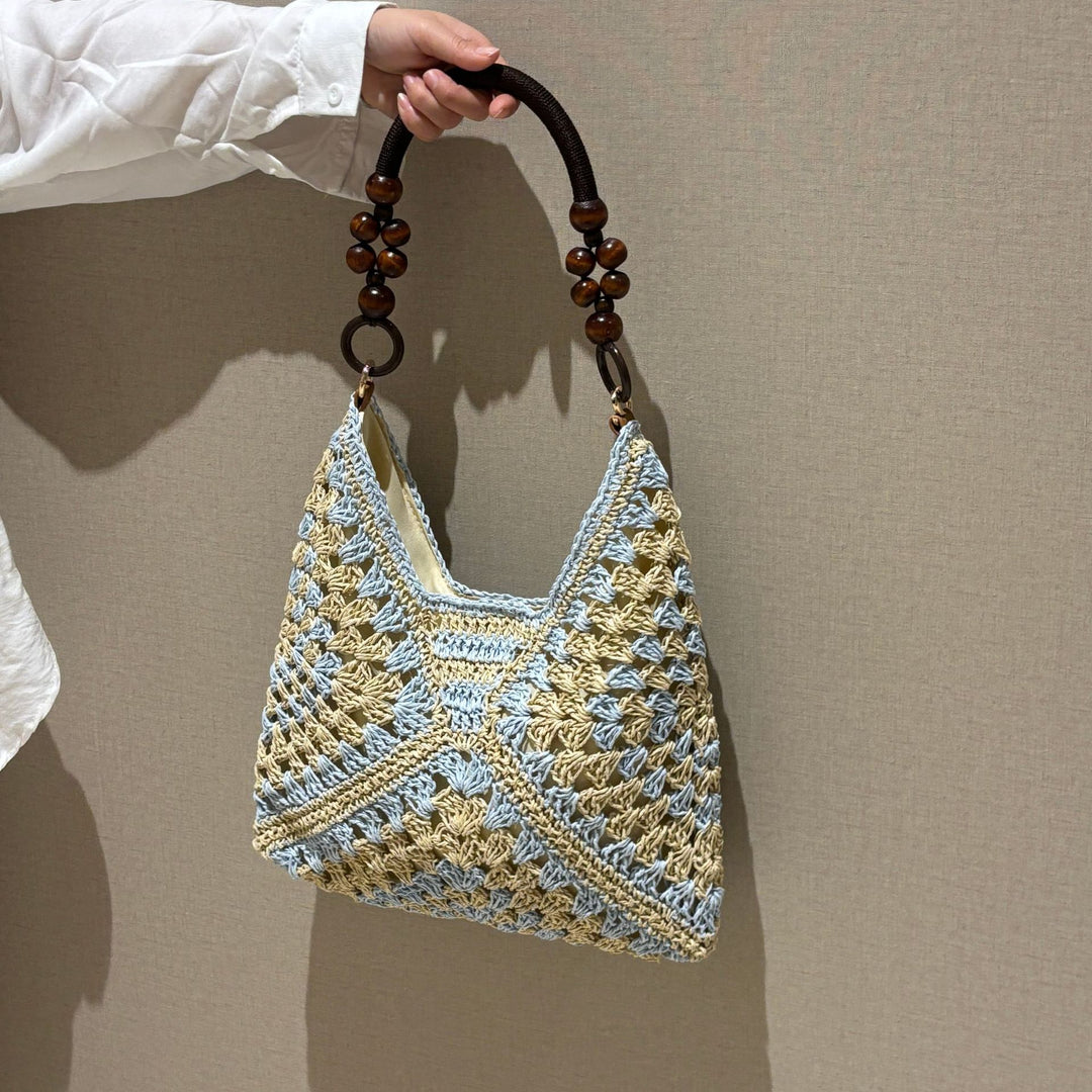 Hand-knotted Tote Bag in Boho Style Kalsten