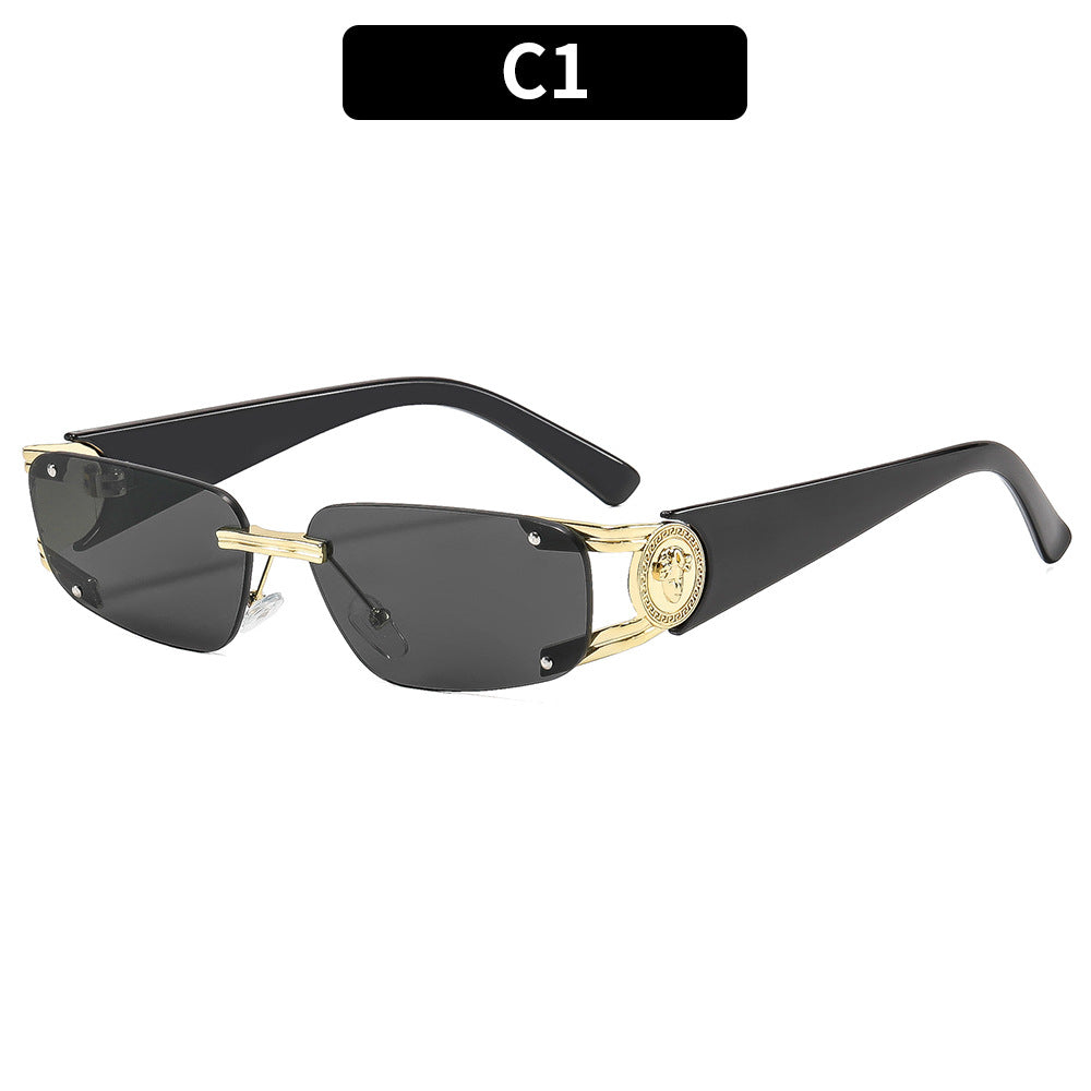 Sleek Architectural Shield Sunglasses