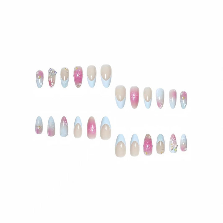 Premium Floral Art Press-On Nail Set Kalsten