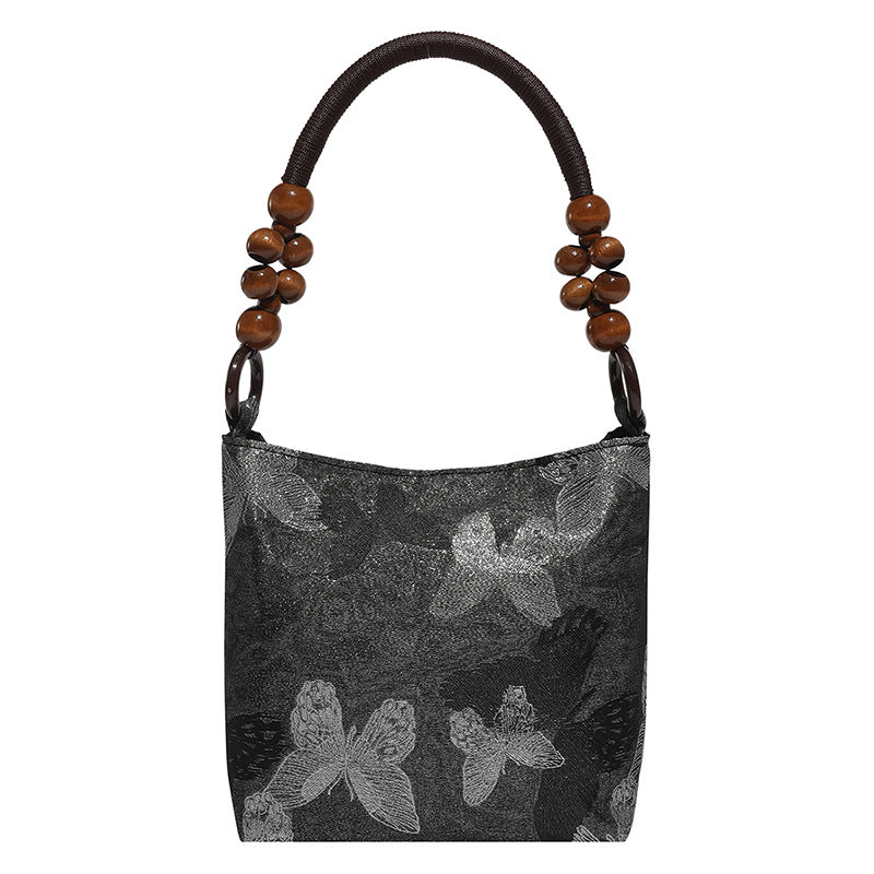 Elegant Bamboo Handle Handbag