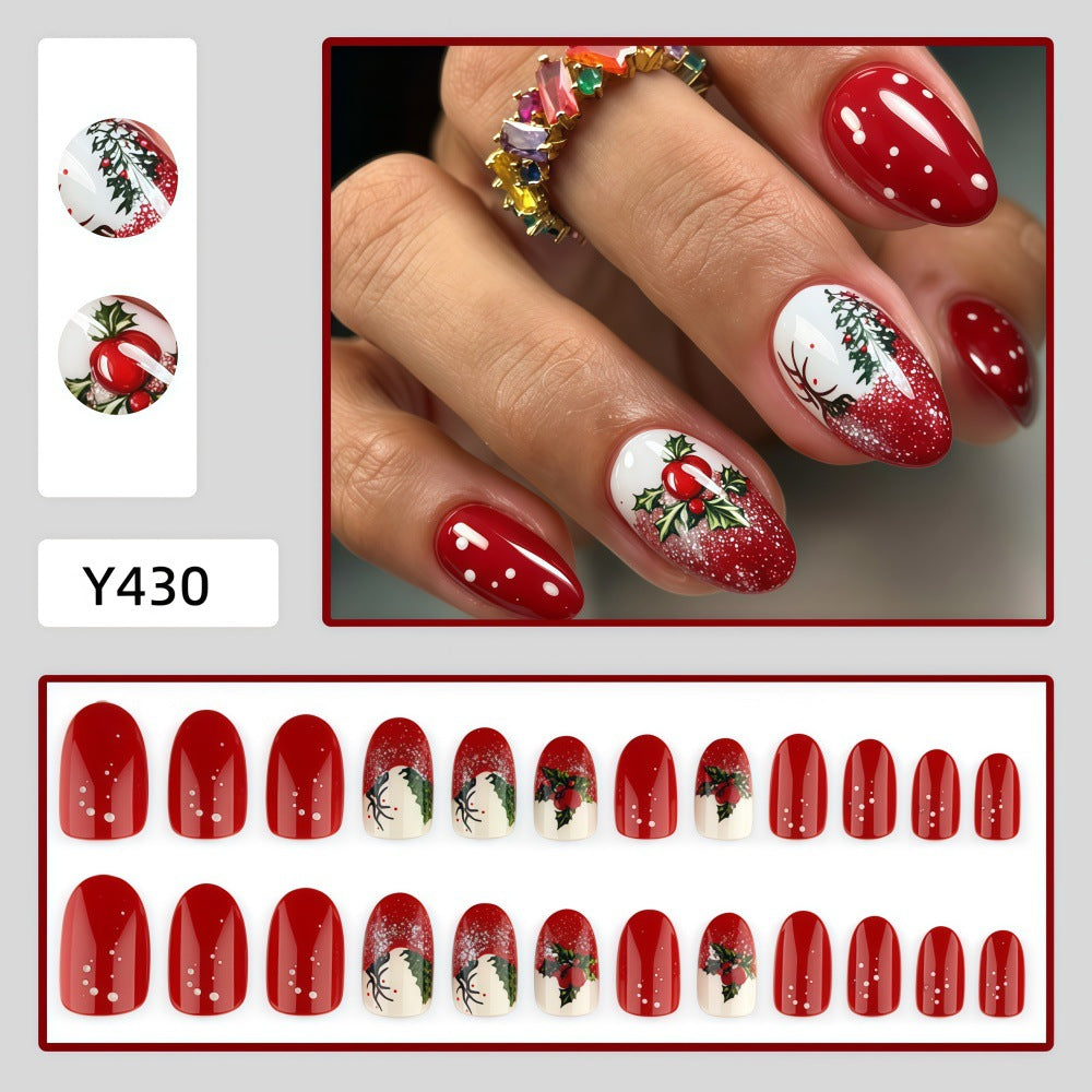 Christmas-themed artificial nails Kalsten