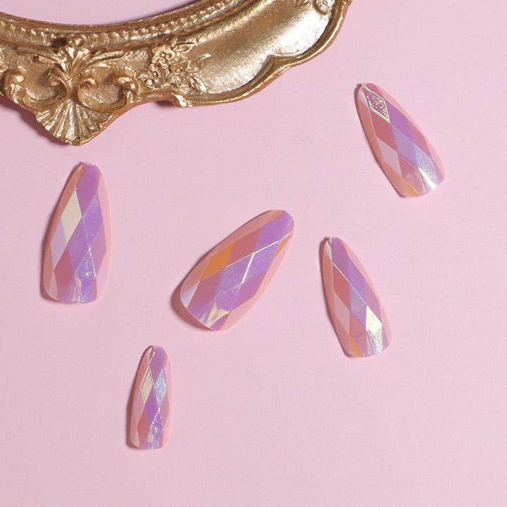 Glamorous Rhinestone-Accent Press-On Nails Kalsten