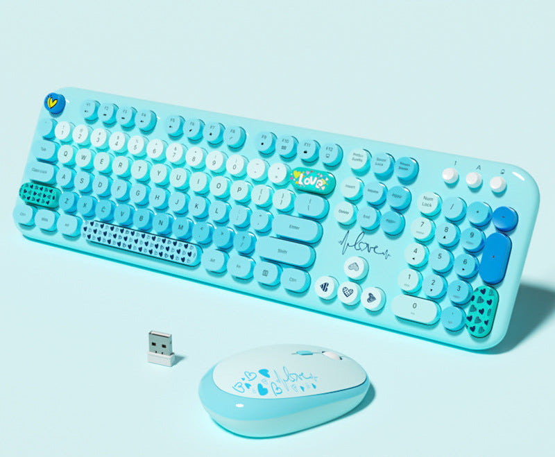 Cute-Themed Wireless Keyboard and Mouse Set Kalsten