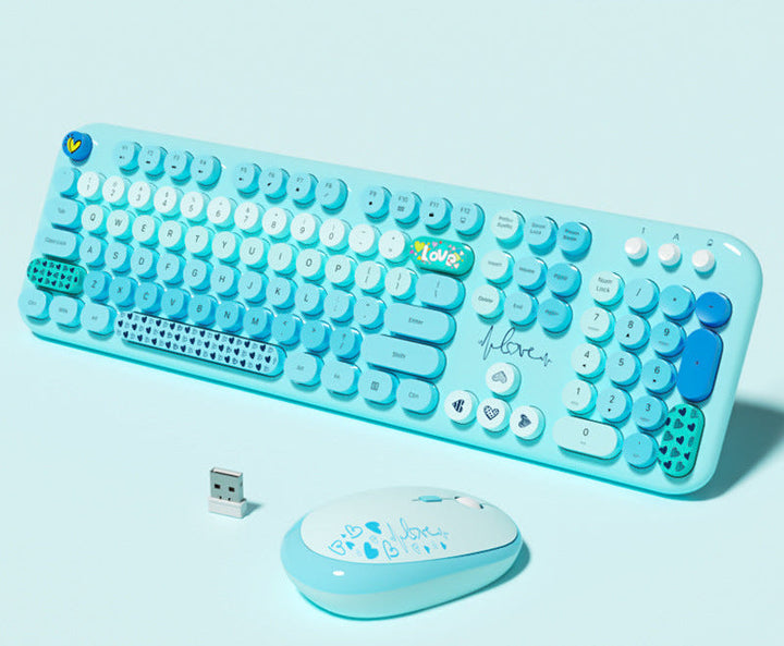 Cute-Themed Wireless Keyboard and Mouse Set Kalsten