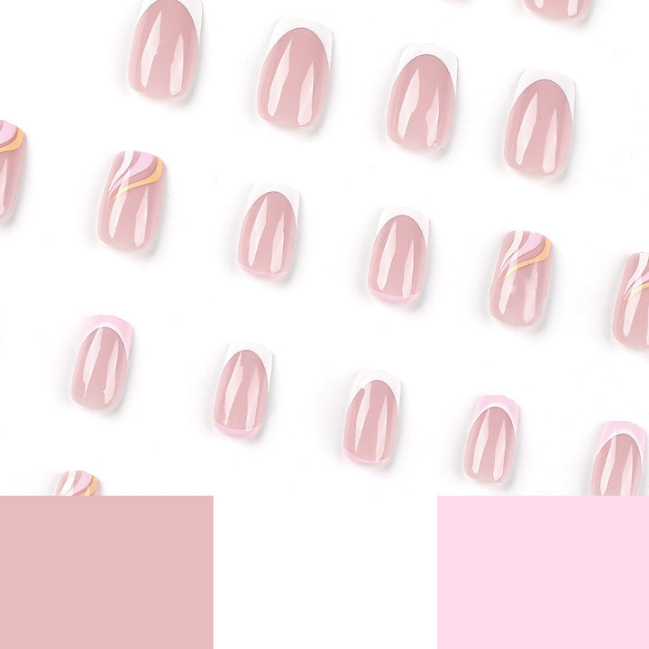 Artful Gel Nails with Elegant Accents Kalsten