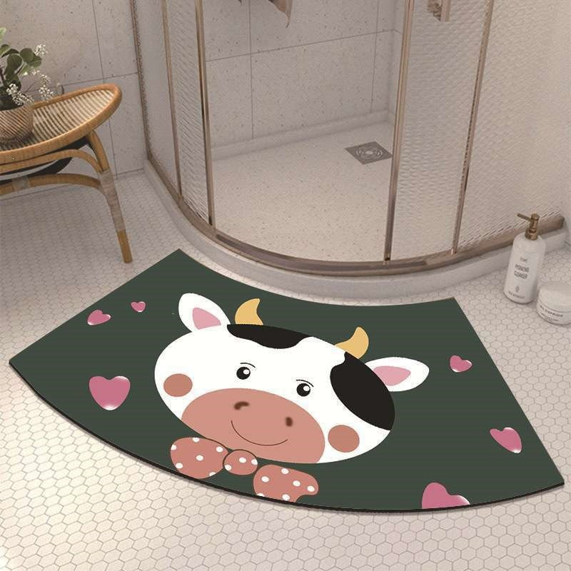 Cute Cow Theme Bath Mat