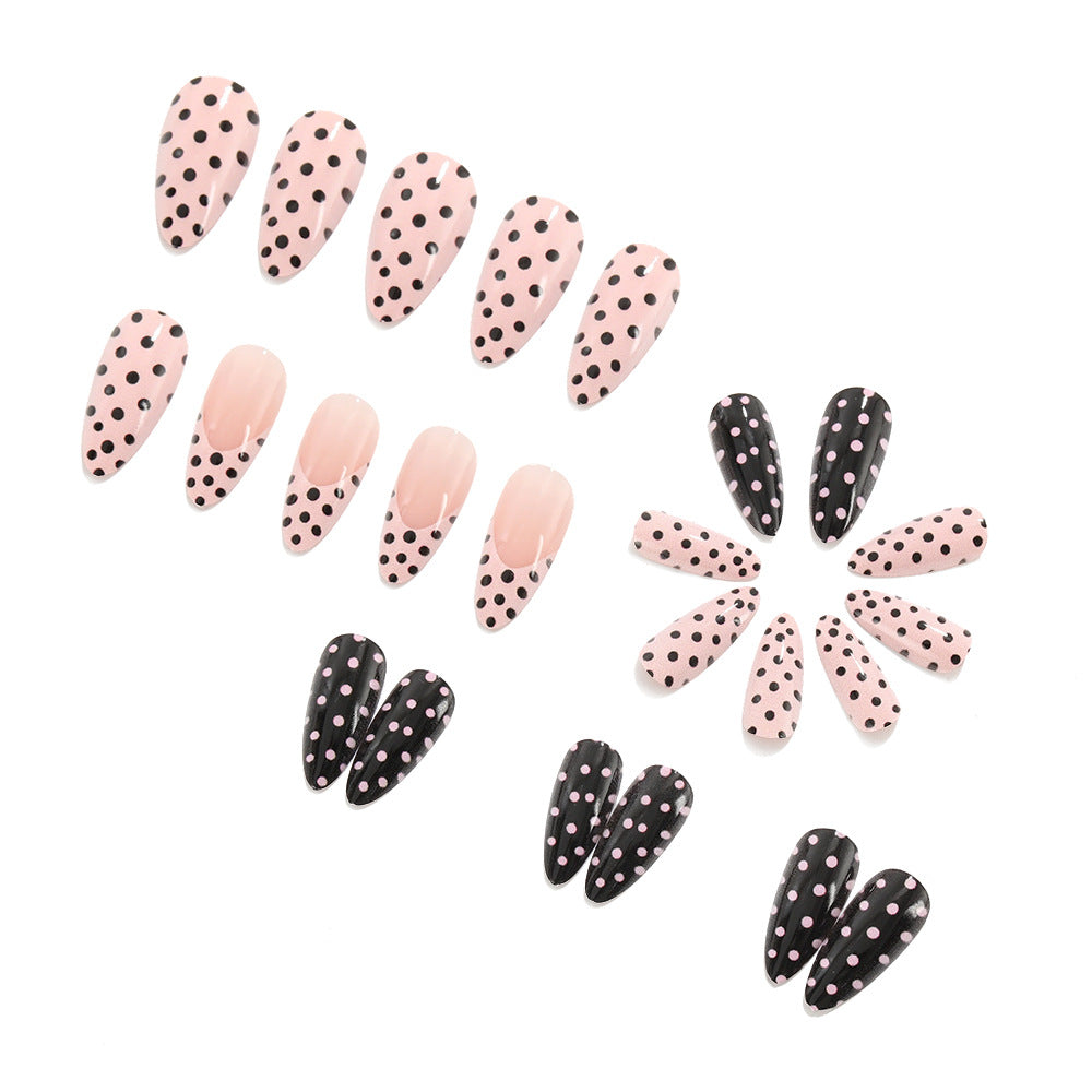 Acrylic nails with dot design Kalsten
