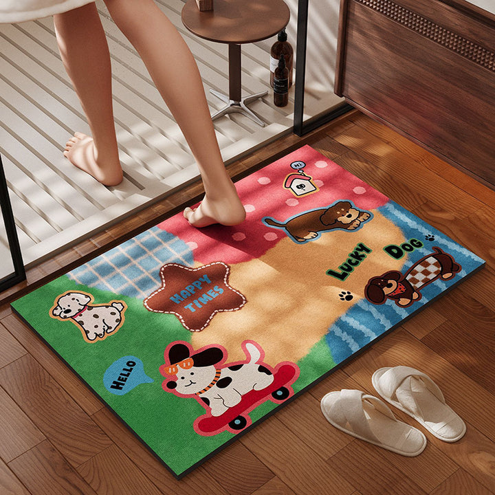 Whimsical Pet-Themed Bath Mat Kalsten