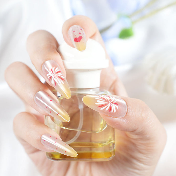 Artistic Floral Nail Art Extensions Kalsten