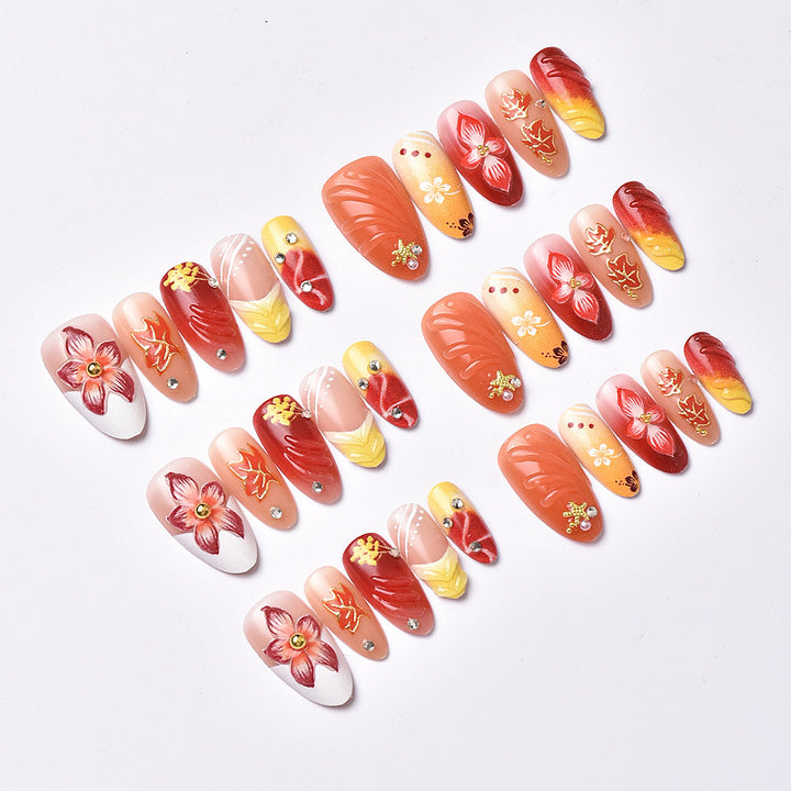 Artistic Floral Press-On Nail Set Kalsten 1790636735
