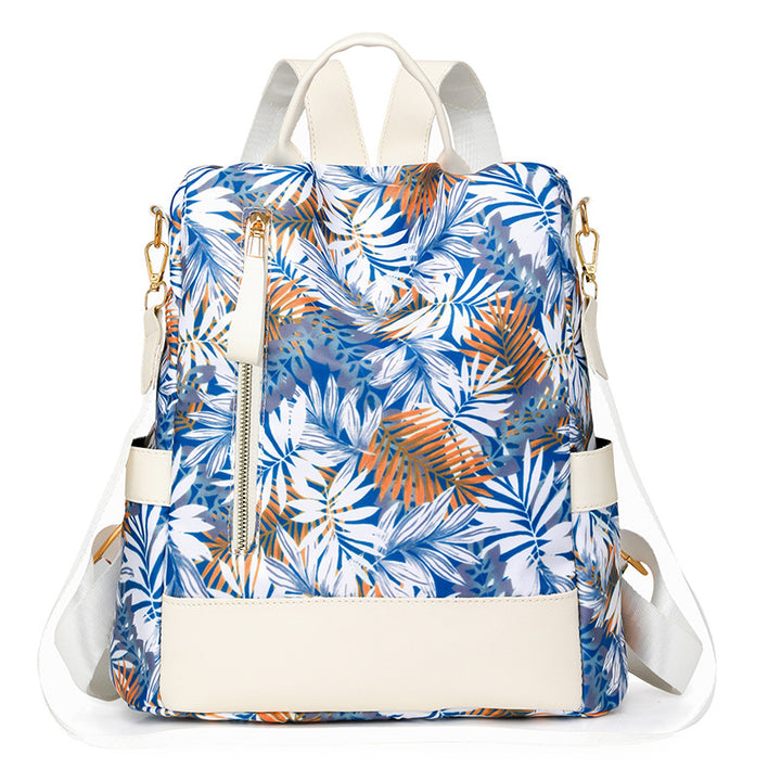 Floral Print Multi-Pocket Backpack Kalsten