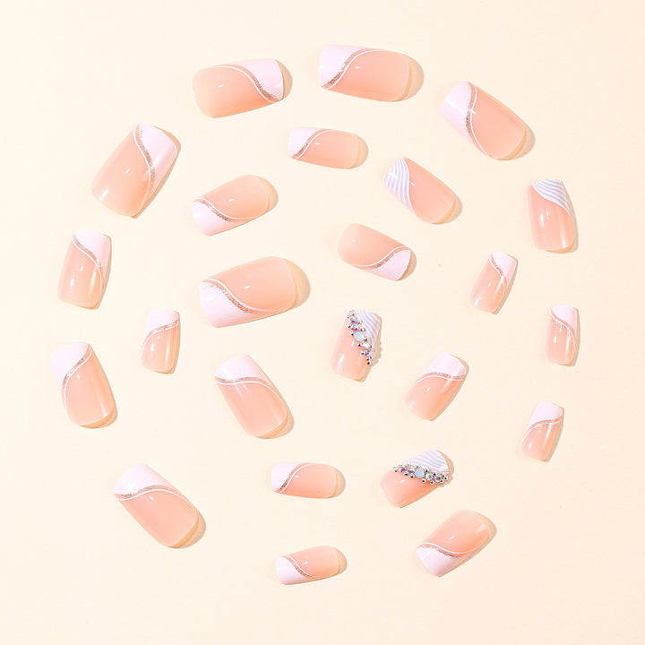 Elegant French Tip Acrylic Nail Enhancements Kalsten