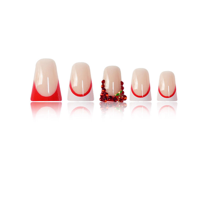Decorative Rhinestone-Detail Press-On Nail Art Kalsten