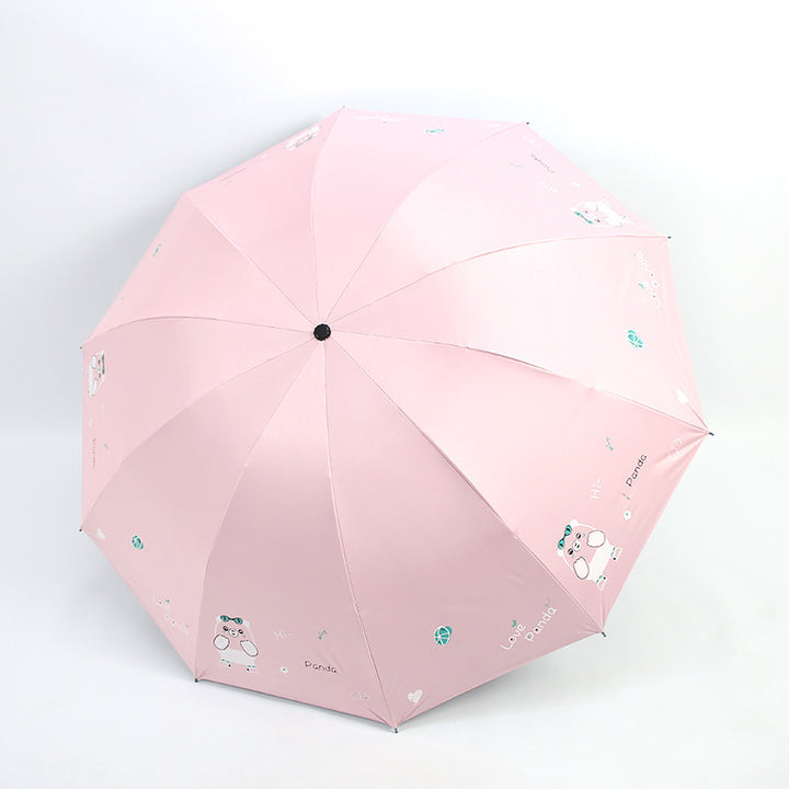 Ladies folding umbrella with cute panda design Kalsten