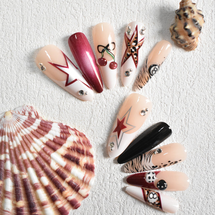 Artistic Stiletto Press-On Nails with Unique Designs Kalsten