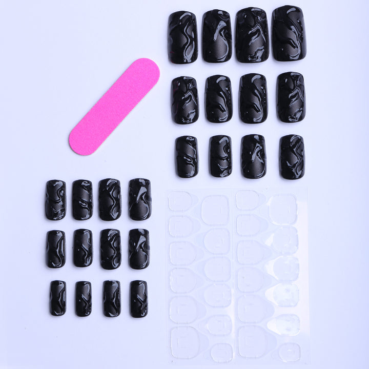 Artificial nails with modern wave pattern Kalsten