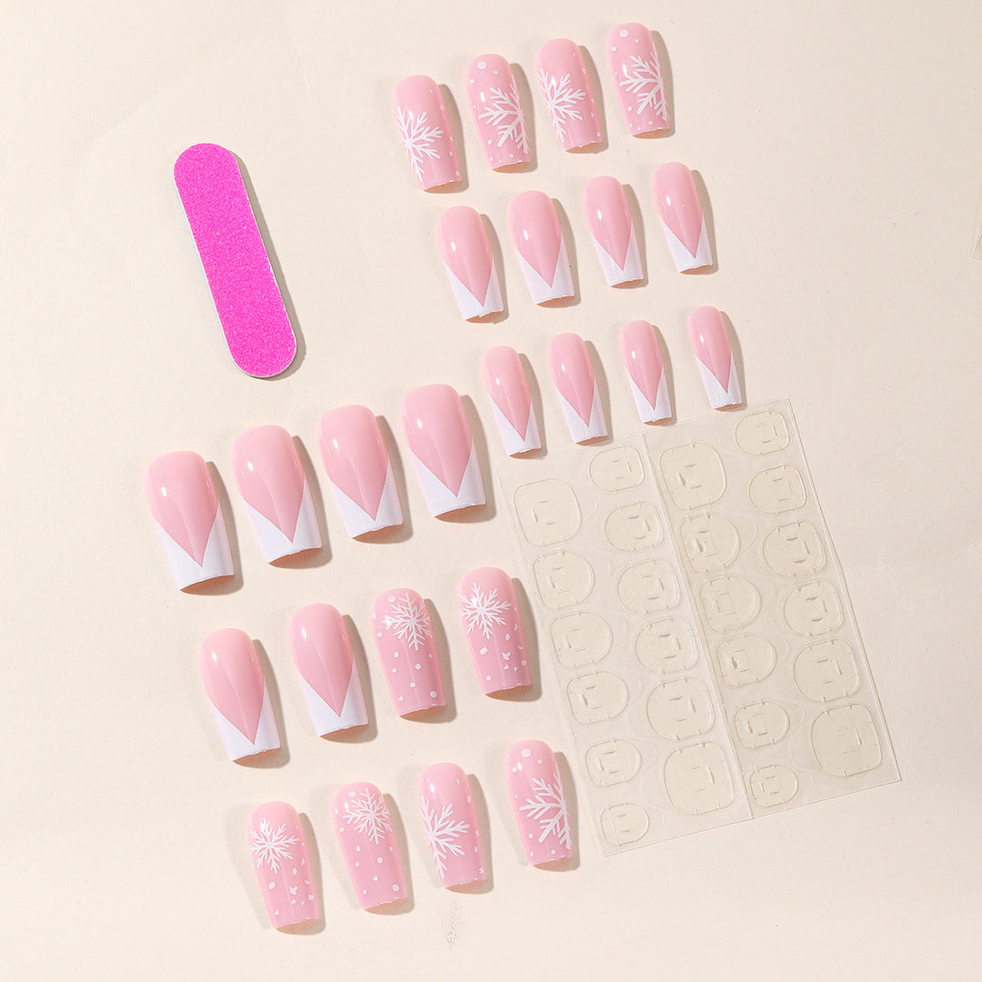 Winter-Themed Acrylic Nail Art Set Kalsten