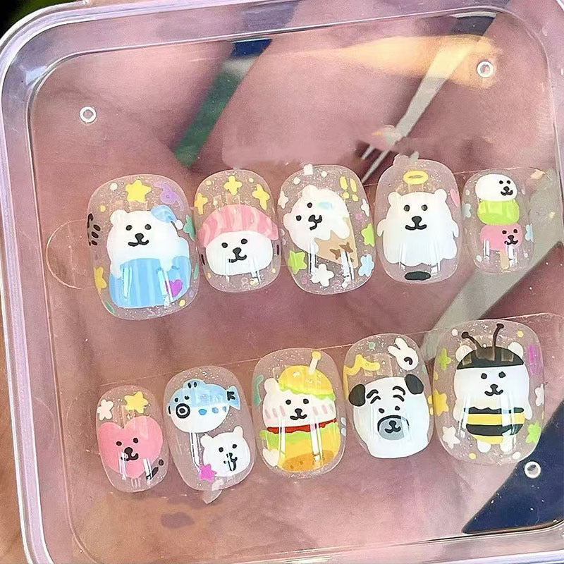 Cute Character Press-On Nail Art Set Kalsten
