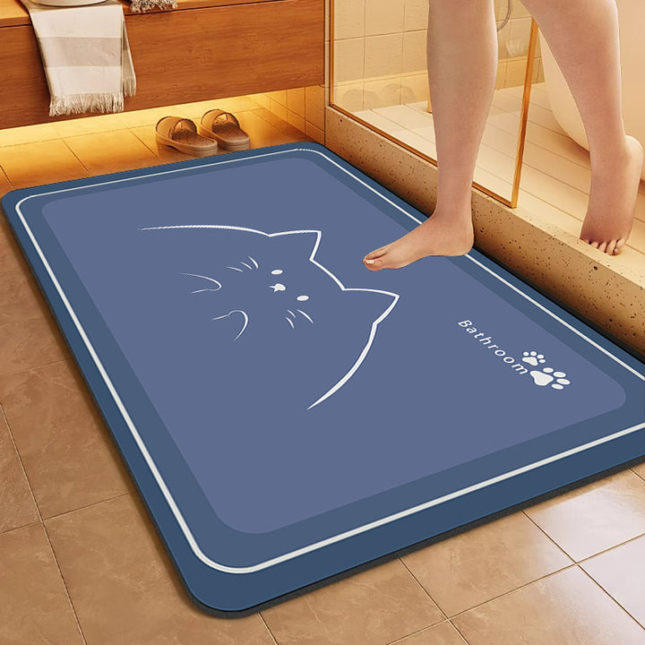 Cat-Themed Bath Mat Kalsten