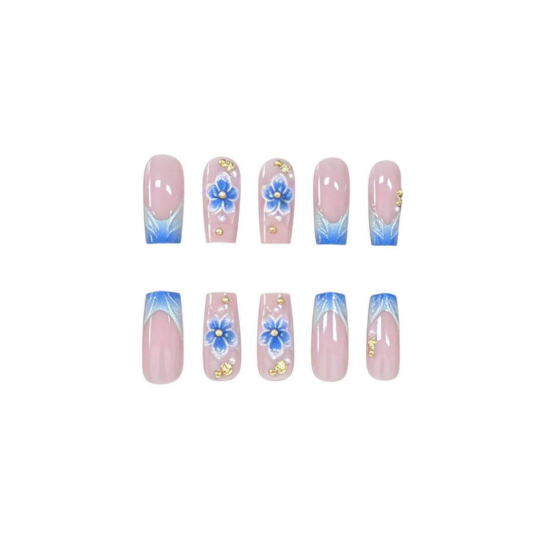 3D Floral Acrylic Nail Enhancements Kalsten
