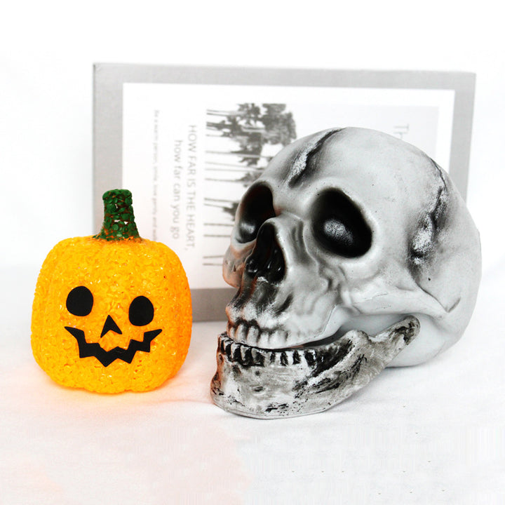Decorative Halloween Skull and Pumpkin Set Kalsten