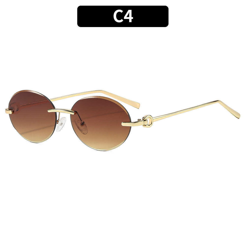 Vintage-Inspired Oval Sunglasses