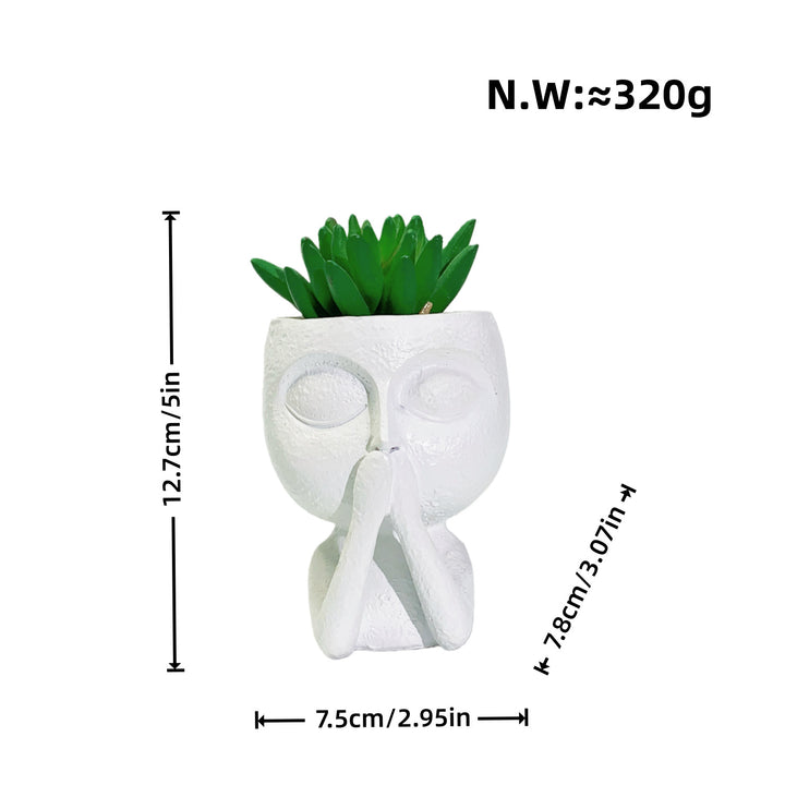 Plant pot with face motif Kalsten